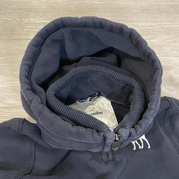 Abercrombie Fitch Hoodie Kids L Spell Out Sleeve Y2K Moose Logo Heavyweight Boys - Picture 4 of 9